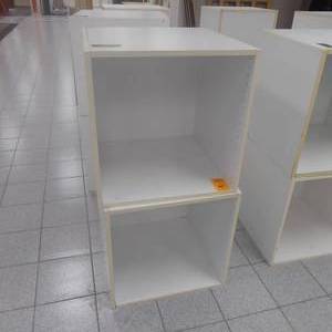 lot 111 image: Lot of Two 24 x 24 x 23 White Storage Cubes