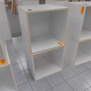 lot 112 image: Lot of Two 24 x 24 x 23 White Storage Cubes