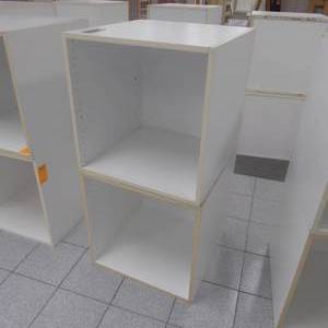 lot 113 image: Lot of Two 24 x 24 x 23 White Storage Cubes