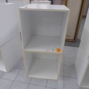 lot 114 image: Lot of Two 24 x 24 x 23 White Storage Cubes