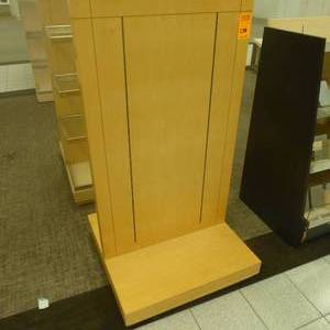 lot 134 image: 55 x 30 x 30 Rolling Wood Display Fixture