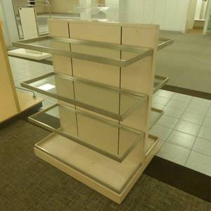 lot 146 image: 56 x 42 x 34 Rolling Shelf Display Fixture