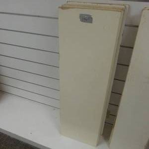 lot 170 image: Lot of Eight White Board Shelves 49 x 15 x 34