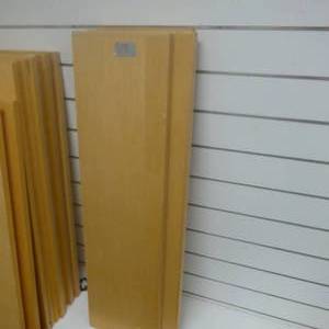 lot 171 image: Lot of Three 56 x 15 x  2 Wood Grain Board Shelves