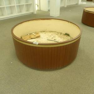 lot 188 image: 61 x 24 Round Rolling Planter Display