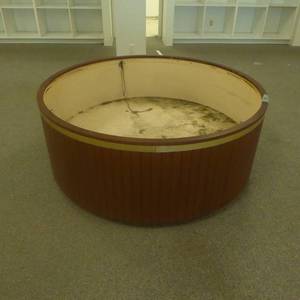 lot 189 image: 61 x 24 Round Rolling Planter Display