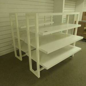 lot 203 image: Lot of Two 62 x 63 x 36 Display Shelves