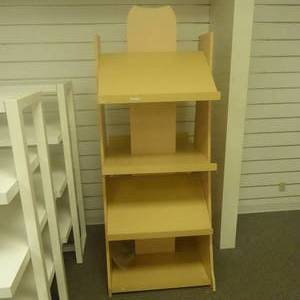 lot 207 image: 76 x 32 x 17 Wood Grained Shelf Display