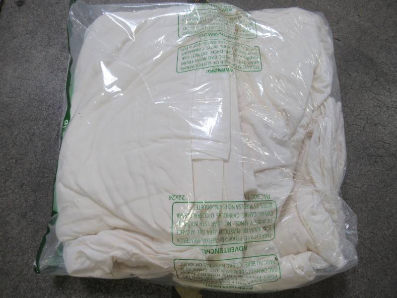 lot 3 image: Cotton Jersey Knit Solid Sheet Set KING IVORY, EC41-K-IVORY - NEW