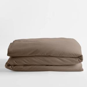 lot 34 image: Mocha Solid Wrinkle-Free Sateen King Duvet Cover, DS29-K-MOCHA - NEW