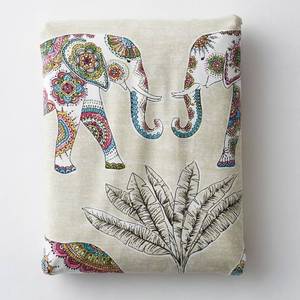 lot 37 image: Palace Elephant Multicolored 200 Thread Count Cotton Percale King Fitted Sheet, 50545B-K-MULTI - NEW