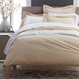 lot 40 image: Alabaster Solid Wrinkle-Free Sateen Duvet Cover - King, DS29-K-ALABASTER - NEW