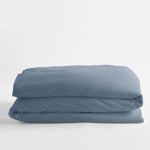 lot 54 image: Legends Luxury Solid Mirage Blue Cotton Sateen Oversized King Duvet Cover, D1J9-LKG-MIRAGE-BLUE - NEW