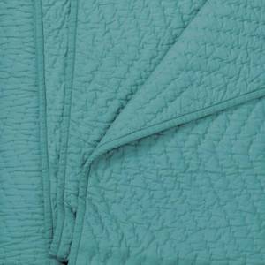 lot 60 image: Cotton Aqua Solid Twin Quilt, C3A3-T-AQUA - NEW