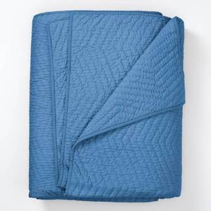 lot 100 image: Delft Solid Twin Cotton Quilt, C3A3-T-DELFT - NEW