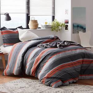 lot 104 image: Jesse 2-Piece Multicolored Striped Cotton Percale Twin Duvet Cover Set, 50398N-T-MULTI - NEW