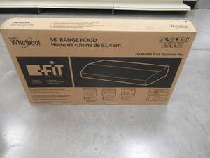 lot 40 image: Whirlpool 36-in Ductless Black Undercabinet Range Hood (Common 36 Inch Actual 35.938-in) UXT4036ADB
