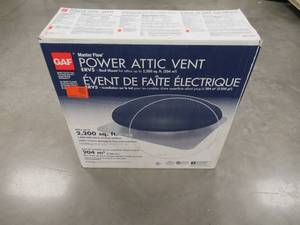 lot 42 image: Master Flow 1250 CFM Power Roof Mount Attic Fan in Weatherwood ERV5WW