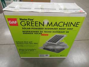 lot 44 image: Master Flow 500 CFM Solar Powered Roof Mount Attic Fan ERVSOLAR