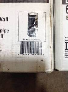 lot 3 image: LOT WITH 4 DURAVENT DuraBlack 6 in. x 48 in. Single-Wall Chimney Stove Pipe NOT USED SEE PICS