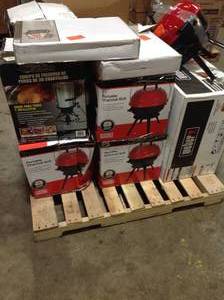 lot 4 image: PALLET WITH GRILLS DIFFERENT SIZES & COLOR SEE PICS