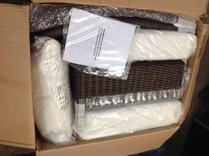 lot 43 image: LOT WITH ASSORTED HARPER CREEK ARMLESS SOFA CHAIR ONLY CUSTOMER RETURN SEE PICS