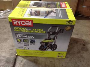 lot 49 image: &nbspRYOBI 3000PSI GAS PRESSURE WASHER IN LIKE NEW WORKING CONDITIONS