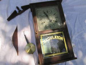 lot 49 image: Vintage Regulator Chime Wall Clock ...