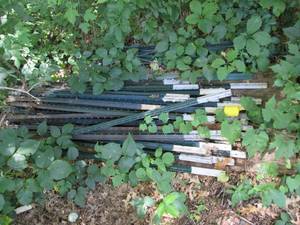 lot 69 image: Stack of Metal Fence Posts (Aprox ...
