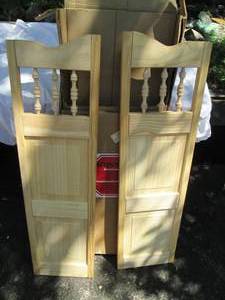 lot 96 image: (2) Wood Unfinished Pine Decorative...