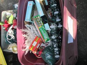 lot 205 image: (2) Totes of Christmas See Photos...