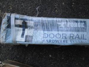 lot 249 image: (2) Barn Door Rail System See Phot...