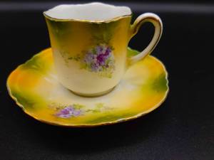 lot 128 image: R.S. Germany Blue Mark Demitasse Cup and Saucer Set