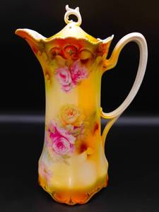 lot 131 image: R.S. Prussia Marked 10 Chocolate Pot Lidded
