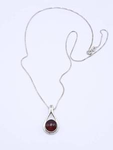 lot 232 image: Handmade Baltic Amber Teardrop Necklace