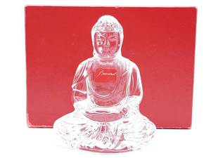 lot 8 image: Baccarat Buddha Crystal Statue in the Original Box