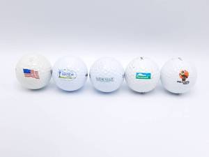 lot 336 image: (5) Very Deliciously Labeled Golf Balls