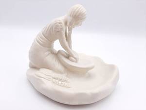 lot 10 image: Rare Van Briggle Signed Hope Indian Maiden Grinding Corn Figural Pottery