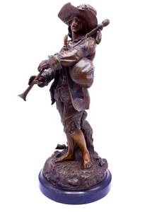 lot 3 image: Emile-Victor Blavier Signed Bronze Sculpture