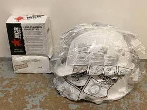 lot 23 image: Hard Hats and Lens Cleaning Cloths