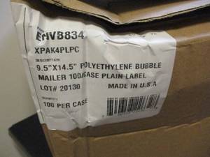 lot 73 image: Poly Bubble Mailers