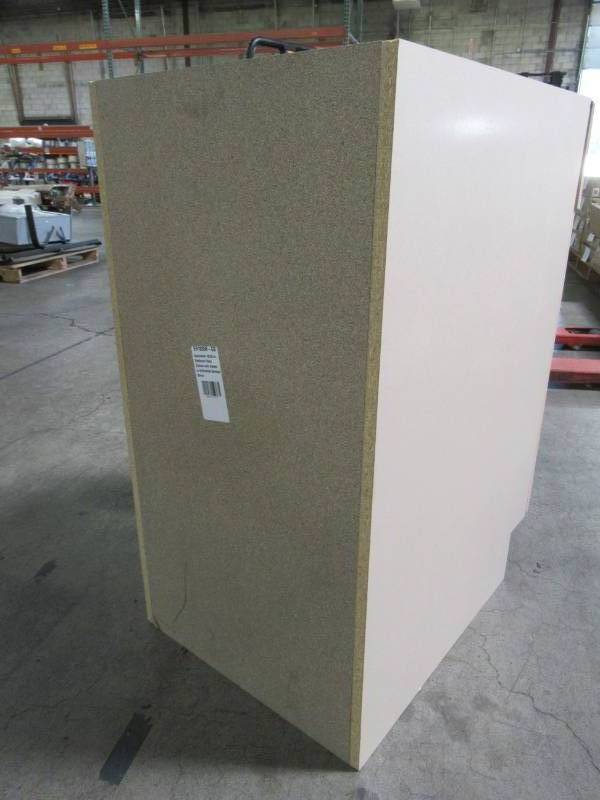 lot 317 image: Hampton Bay 18x34.5x24.63 in. Easthaven Base Cabinet with Drawer (BROKEN) in Unfinished German Beech