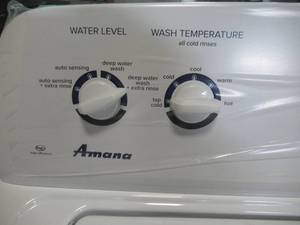 lot 104 image: Amana 3.5 cu. ft. Top Load Washer in White NTW4516FW