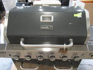 lot 107 image: Nexgrill Deluxe 6-Burner Propane Gas Grill in Slate with Ceramic Searing Side Burner 720-0896B