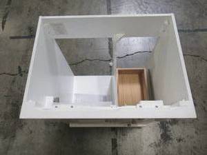 lot 122 image: Home Decorators Collection Naples 24 in. W Bath Vanity Cabinet Only in White with Right Hand Drawers NAWA2418D