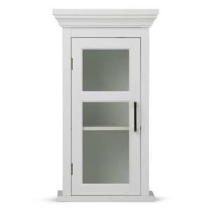 lot 206 image: Simpli Home Avington 26.9 in. H x 15 in. W Single Door Wall Cabinet in Pure White, AXCBSAVN03 - WH.