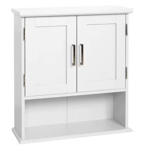 lot 208 image: Glacier Bay Shaker Style 23 in. W Wall Cabinet with Open Shelf in White, 5318WWHD