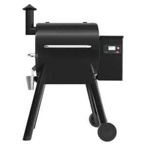 lot 219 image: Traeger Pro 575 Wifi Pellet Grill and Smoker in Black, TFB57GLE - NEVER USED - MISSING HARDWARE.