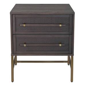 lot 223 image: Hopper Studio Sophia 2-Drawer Grey Nightstand, 7185GY004BCY52 - Drawers need adjusting, slight scratches