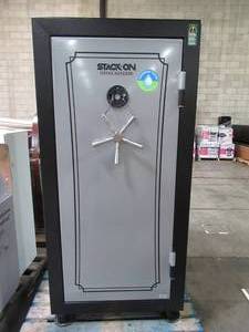 lot 200 image: Total Defense 40-Gun FireWater Safe with Electronic Lock, Matte Black and Silver, TD-40-SB-E-S.